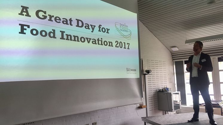 Michiel Kernkamp, chef for Nestlé i Norden, til Great Day for Food Innovation hos Danish Food Cluster: "Hvis vi kan reducere madspild, kan vi med den nuværende produktion mætte tre milliarder flere munde."