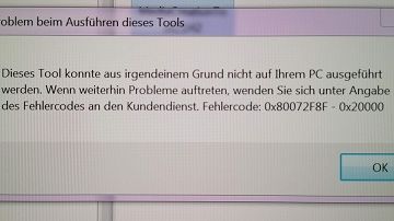 Wie behebt man den Windows 10 Media Creation Tool-Fehler 0x80072f8f - 0x20000?