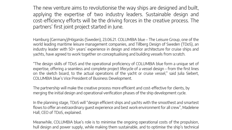 TDoS and Columbia blue launch ship design partnership.pdf