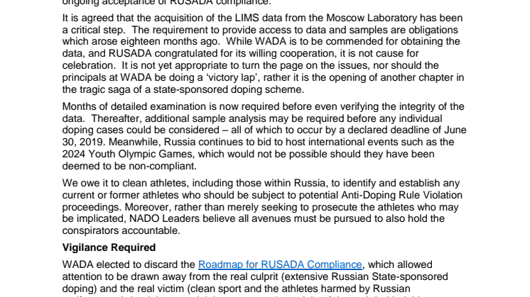 Nado leaders statement 