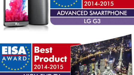 LG’s OLED-TV roses af EISA for tredje år i træk, og LG G3 udpeges til ”ADVANCED SMARTPHONE” 2014-2015