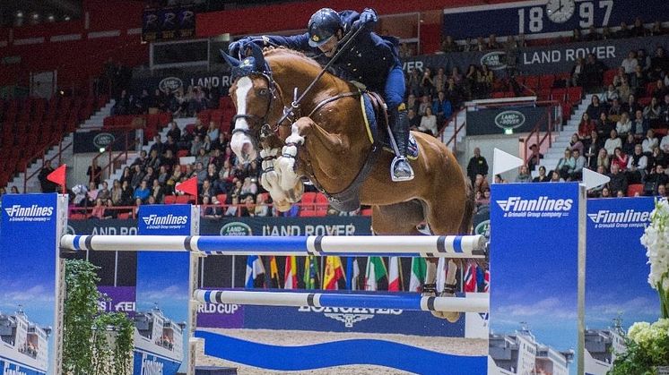 Eugenio Grimaldi & Minerva G.I.H.Z. deltog i Helsinki Horse Show och Grand Prix 2019. Foto: Satu Pirinen.
