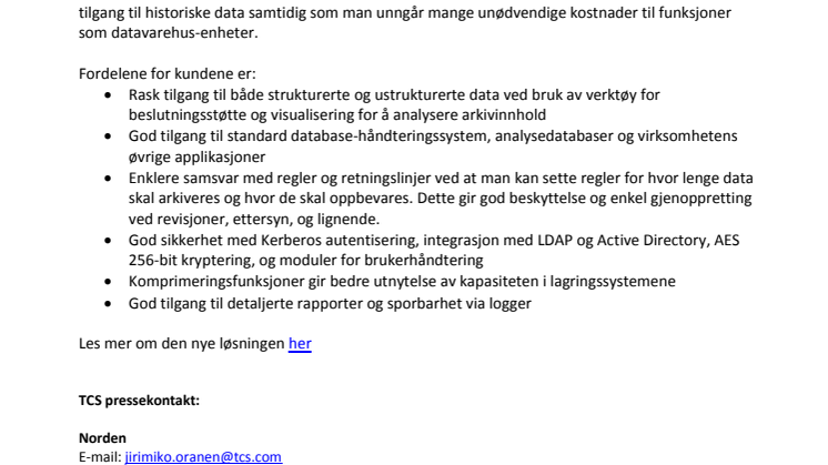 Ny arkivløsning for store data