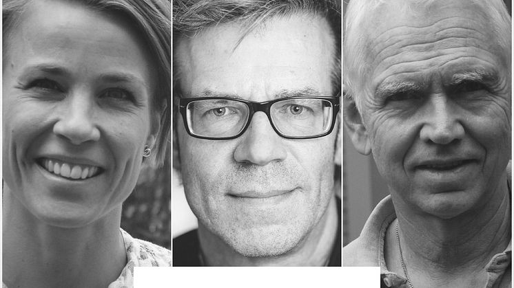 The Sortina core team, from left: lead scientist Sara Rhost, professor Göran Landberg and chairman Anders Waas.