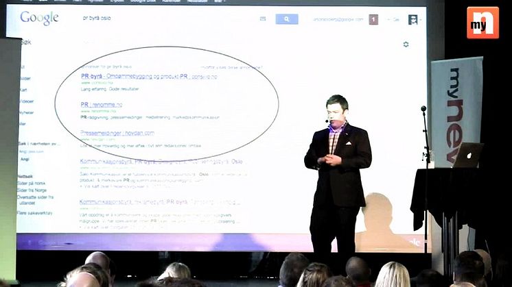 Mynewsday 2012 – Google: -betalt søk og PR