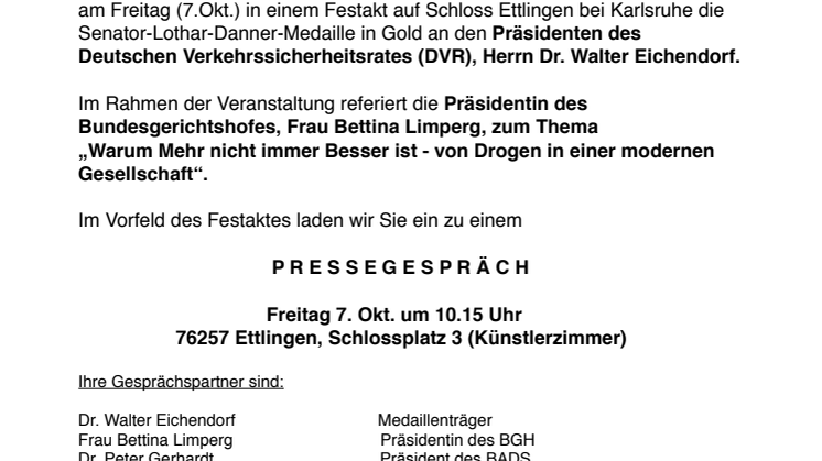 BADS verleiht Danner-Medaille 2016