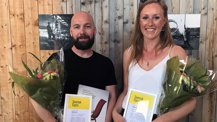 Johan Kauppi och Clara Nordenhök, Svensk Form-stipendiater 2018.