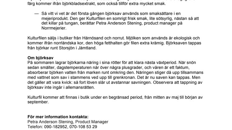 Matkultur, finkultur, kulturfil - Vårens godaste nyhet är smaksatt med björksav