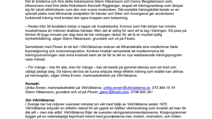 Hemmaträning på glid för ViktVäktarnas medlemmar