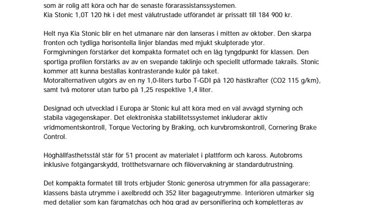 Bilsalongen i Frankfurt: Tuffa minisuven Kia Stonic