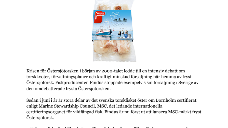 Premiär för MSC-märkt Östersjötorsk i frysdisken 