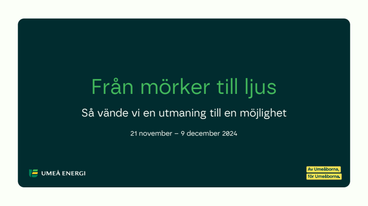 Umeå Energi - casepresentation till Stora kommunikationspriset 2025