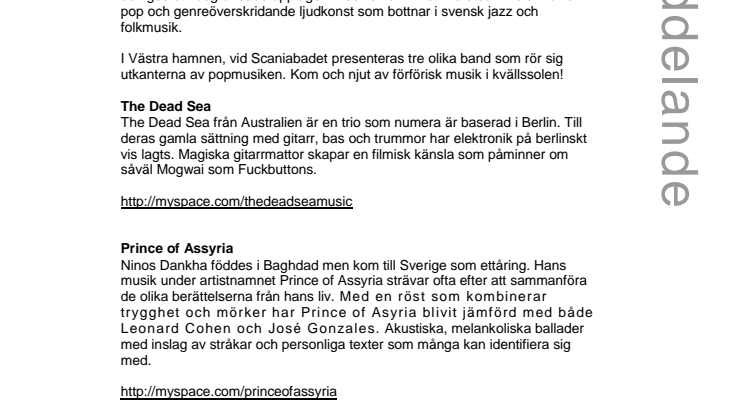 Förförisk musik vid Scaniabadet