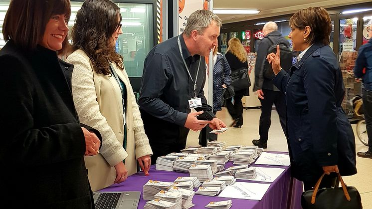 West Midlands Railway management meeting with customers to discuss upcoming timetable changes