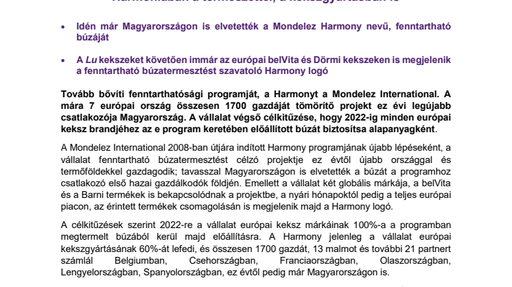 Harmóniában a természettel, a kekszgyártásban is