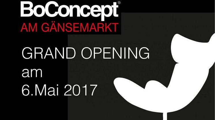 GRAND OPENING BoConcept am Gänsemarkt, Samstag, 06.05.2017, 10 bis 18 Uhr
