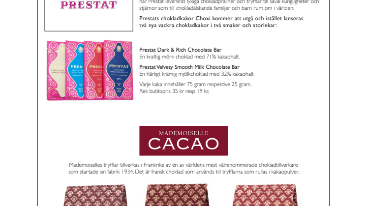 Nyhetsbrev November från ScandChoco!