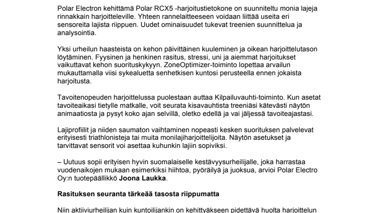 KEHON KUULEMINEN ON TULOSTEN EDELLYTYS – KAIKISSA LAJEISSA
