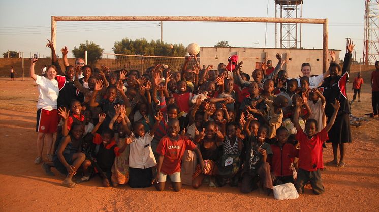 Volunteer Zambia - Northumbria University staff and student volunteers delivery football coaching in Zambia