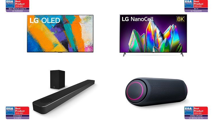 FØRENDE TV- OG LYDPRODUKTER FRA LG VINDER STORT VED EISA AWARDS 2020