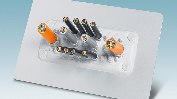 Cable entry system for quick mounting of non-assembled cables