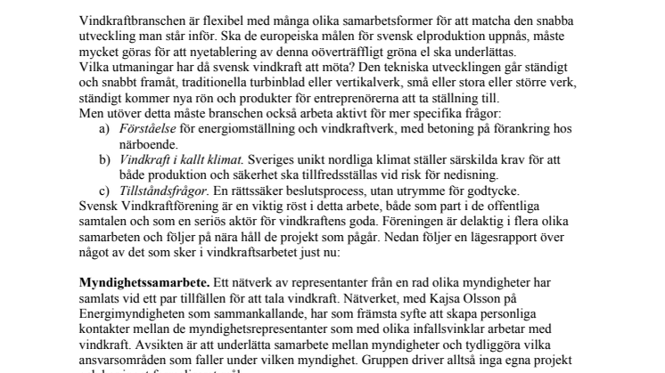 Svensk Vindkraftförening- Från ord till handling!