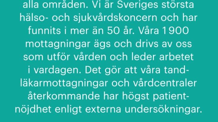 Praktikertjänst har Sveriges nöjdaste tandvårdspatienter