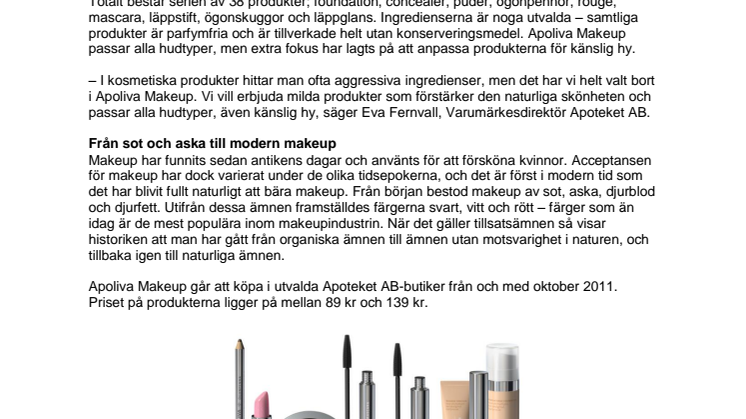 Apoliva lanserar ny makeupserie för känslig hy