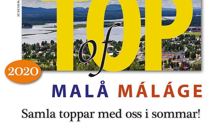 Framsidan på Top of Malå-kortet.