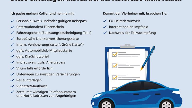 Wichtige Dokumente für die Urlaubsreise