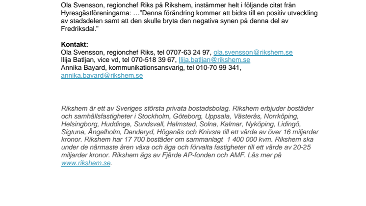 Rikshem satsar i Helsingborg