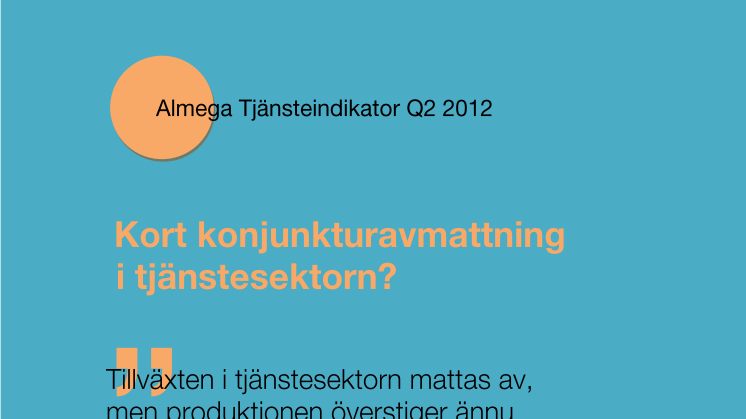 Almegas Tjänsteindikator Q2 2012