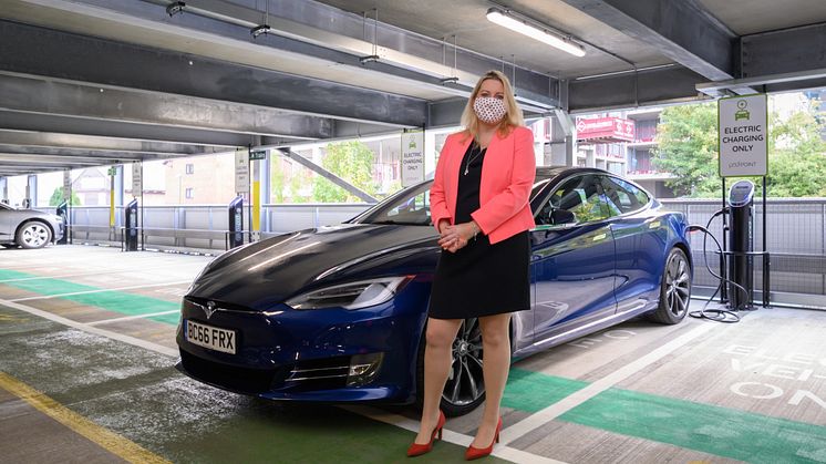 Mims Davies MP joins Govia Thameslink Railway to open a new EV charging hub in Haywards Heath