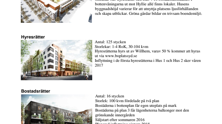 Fakta om kv Saga i Hyllie, Malmö