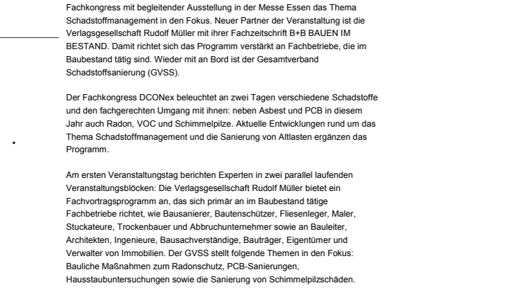 Verlagsgesellschaft Rudolf Müller neuer Partner bei DCONex 2018