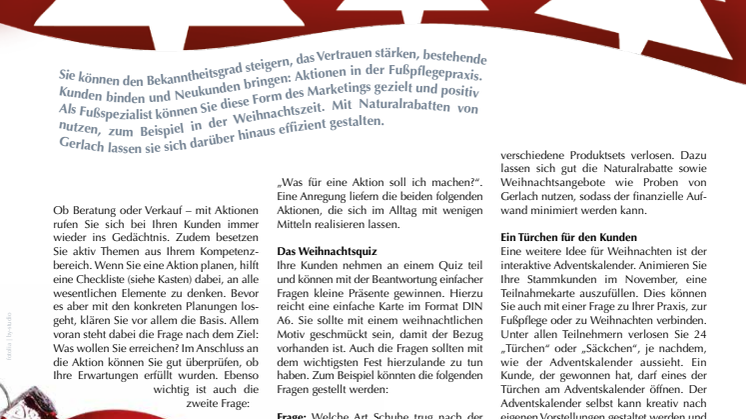 Aktionsplanung: „Welche Schuhe trug Jesus?“