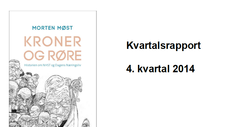 NHST Media Group - Kvartalsrapport 4. kvartal 2014