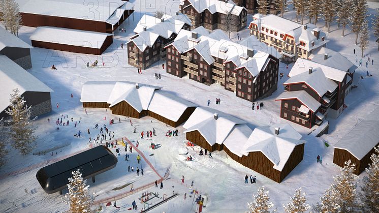Vemdalen - Skalet torg med Hovde Hotell