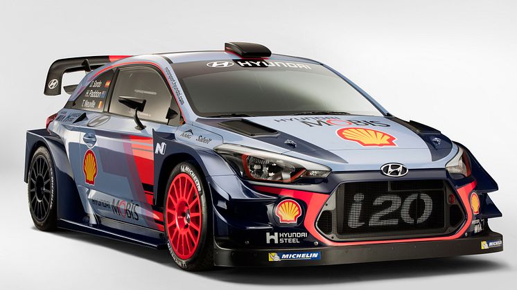 Dette er  den nye i20 WRC fra Hyundai. Bedre kjøreegenskaper og mere hestekrefter!