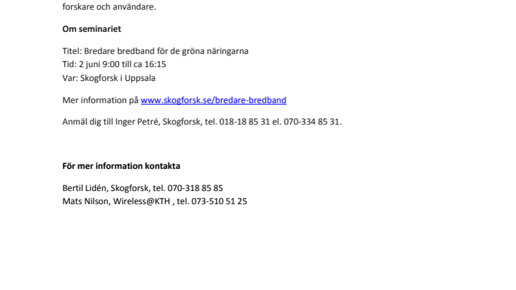 Pressinbjudan: Aktörer inom bredband och mobiltelefoni synas