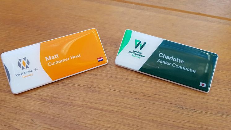 Railway staff recognised for language skills with custom name badges