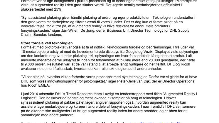 DHL: augmented reality øger effektiviteten med 25%