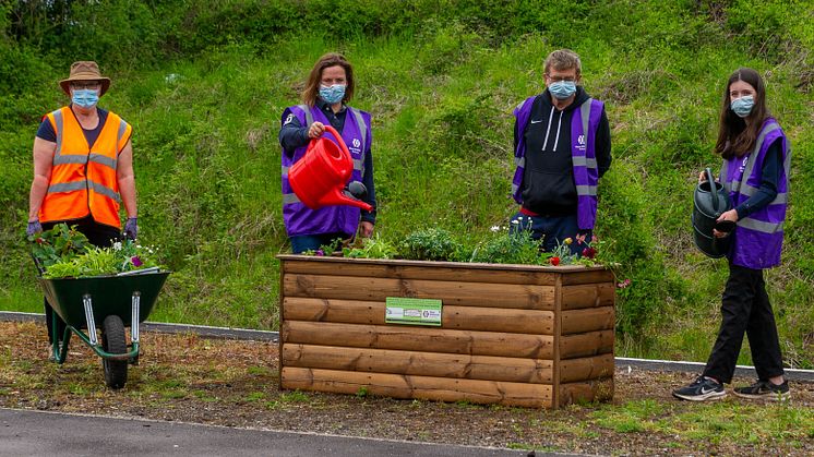 Volunteers at Henley-in-Arden station in Warwickshire