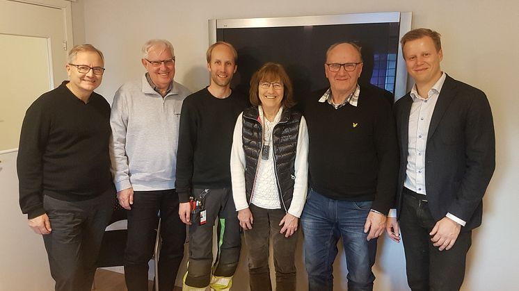 I bild från vänster; Göte Emanuelsson, Sten Håkansson, Stefan Renström, Ulla Nilsson, Bo Nilsson och Anders Wahlbom