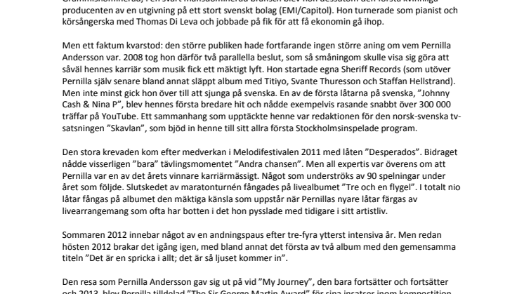 Biografi, Pernilla Andersson