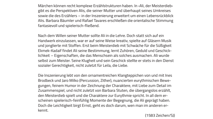 Ornamentreiche Klangteppiche: ‹Ekmek-Kadaif› – humorvoll inszeniert von der Eurythmie-Bühne am Goetheanum