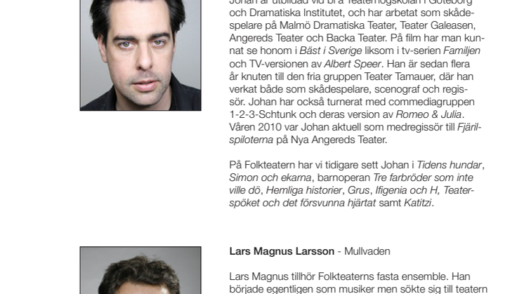 Pressmeddelande från Folkteatern Göteborg Pingviner kan inte baka ostkaka Av Ulrich Hub, i regi av Lars Norén