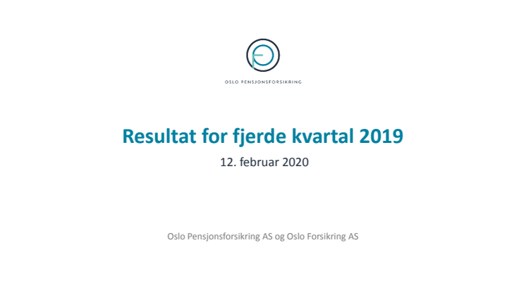 OPF resultatpresentasjon Q4 2019