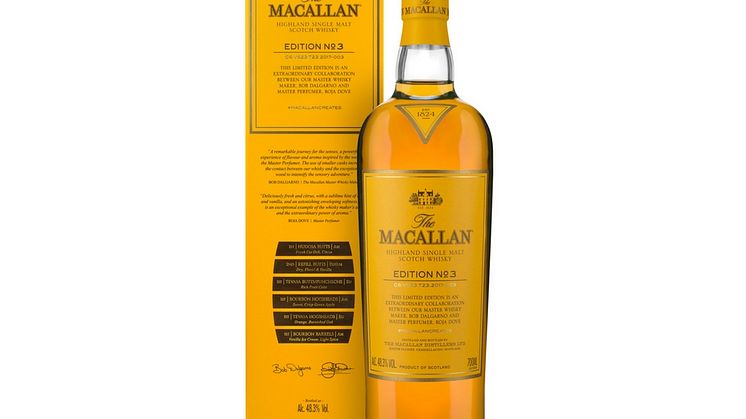 The Macallan Edition No. 3, artikelnr: 40135, 799 kr. Lansering: 17 November 2017