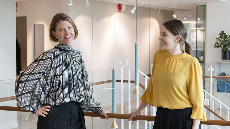 Anna Nambord, chef för Hållbara affärer och Tove Gleisner, HR-chef. Båda på Wihlborgs.